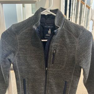 johnnie-O Heather Gray Full-Zip Jacket